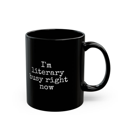 Literary Busy Black Mug - Perfect Gift for Book Lovers & Writers
